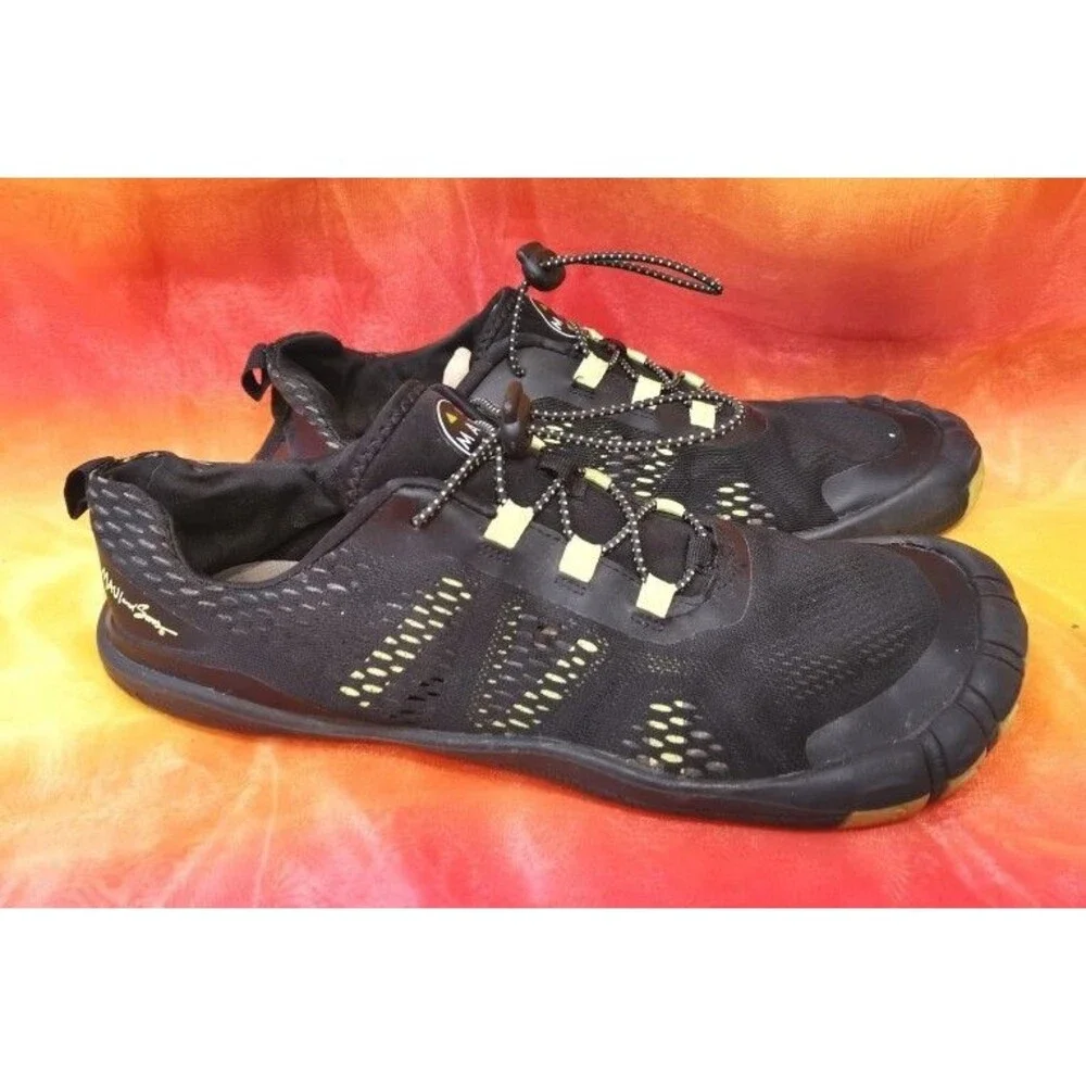 Pre owned Men Maui and Sons Water Black Drawstring Closur Beach Surf Shoes Sz 12